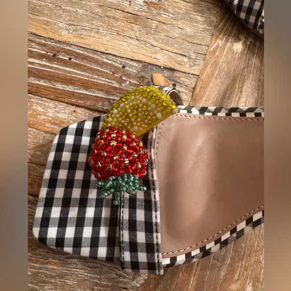 Betsey Johnson Gingham Heels with Fruit Accents - Picture 5 of 9